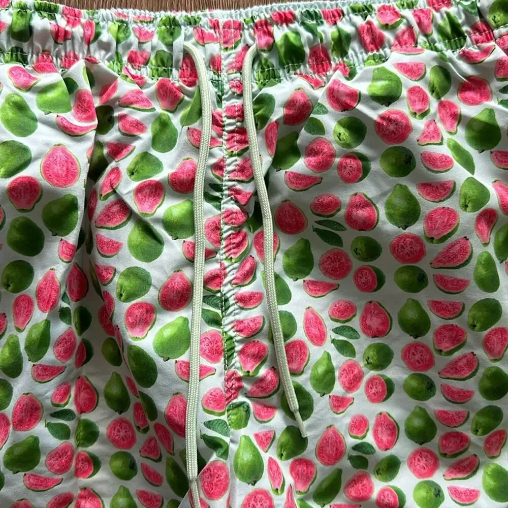 Happy Hour Swim Trunks Guava‎ Print Size Medium